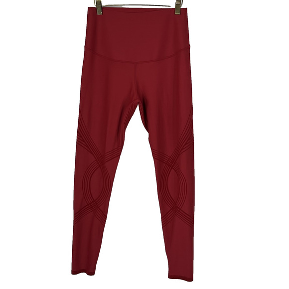Fanka Leggings Women's Size XL Red Length Body Sculpt Reversible High Waist - Picture 1 of 10